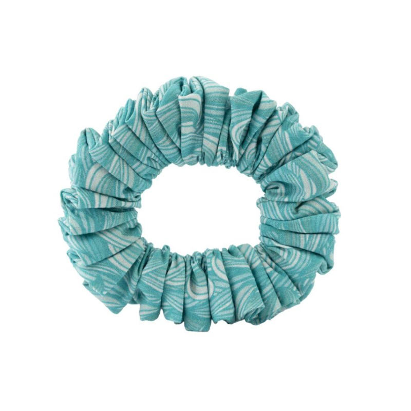 Beter Coletero Azul Turquesa Scrunchie Plisado Edición Limitada