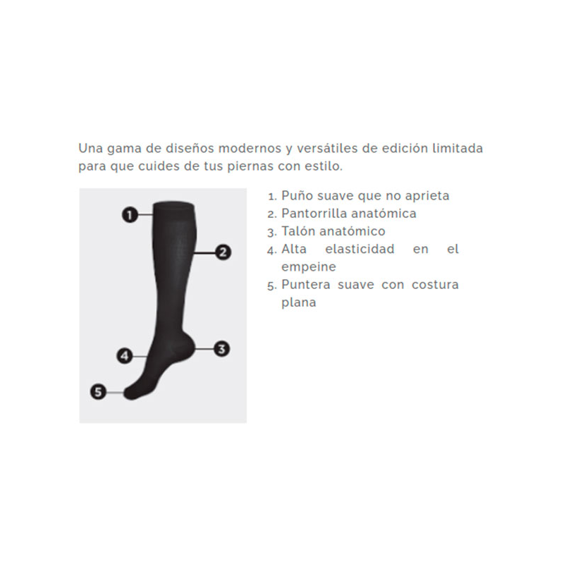Farmalastic Calcetín Azul-Negro-Gris Rombos Edición Limitada