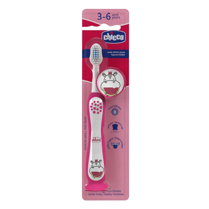 Chicco Cepillo De Dientes 3-6 Años Rojo y Azul