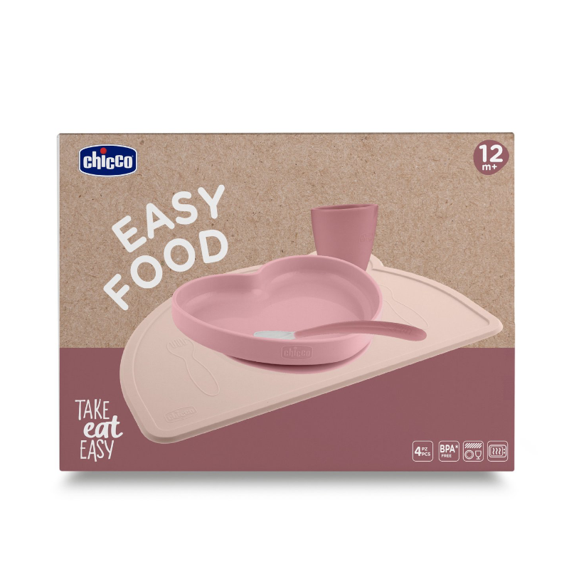 Chicco Set Alimentación Easy Food +12 Meses Rosa