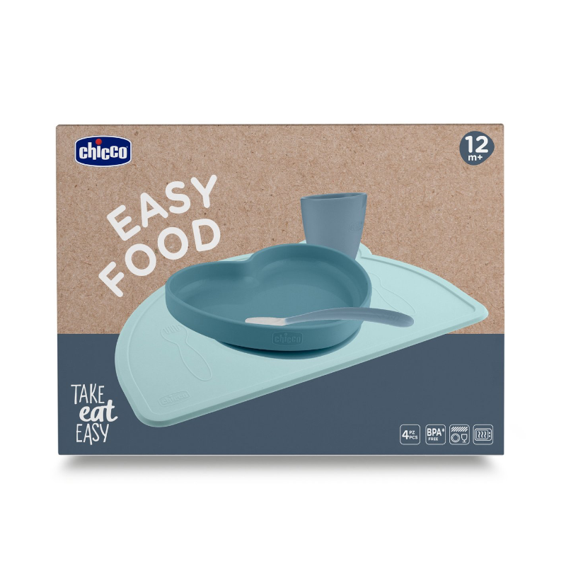 Chicco Set De Alimentación Easy Food +12 Meses Azul